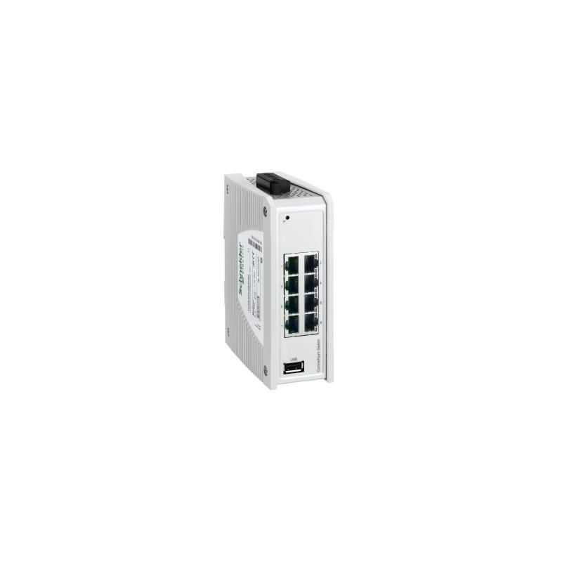 ConneXium Premium Unmanaged Switch - 8 portas de cobre + 1 porta de fibra multimodo