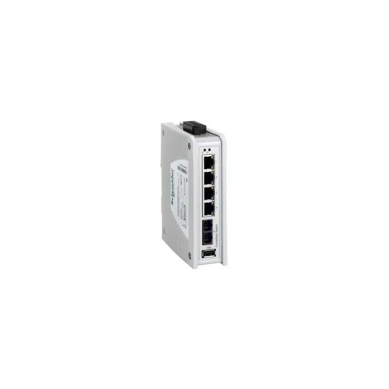 ConneXium Premium Unmanaged Switch - 4 portas de cobre + 1 porta de fibra multimodo
