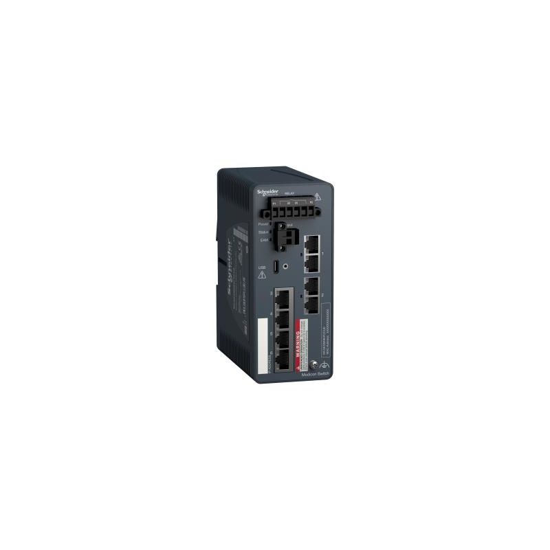 Modicon Managed Switch - 4 portos para cobre + 2 ports para fibra óptica multimodo