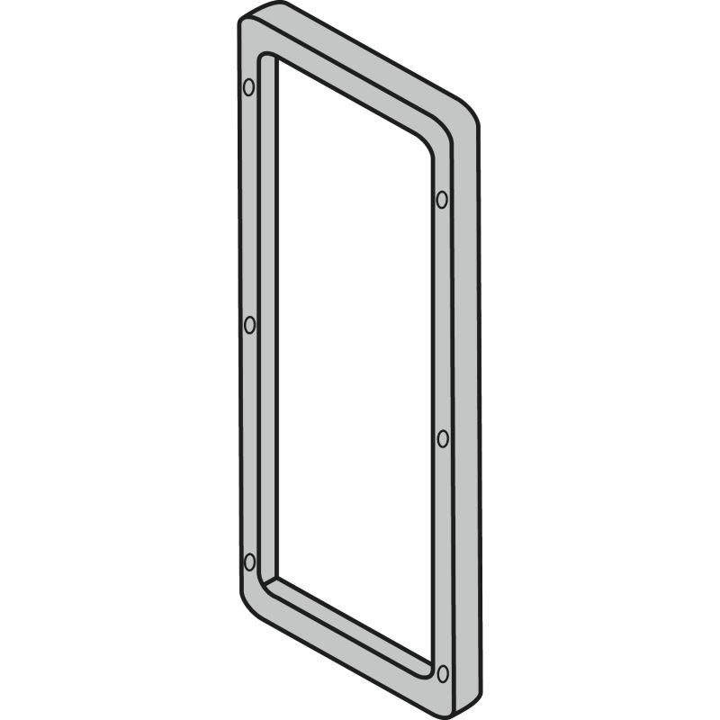 frame: 435x185mm, for sidebyside mounting of WM encl. from H600 and D300mm. IP66
