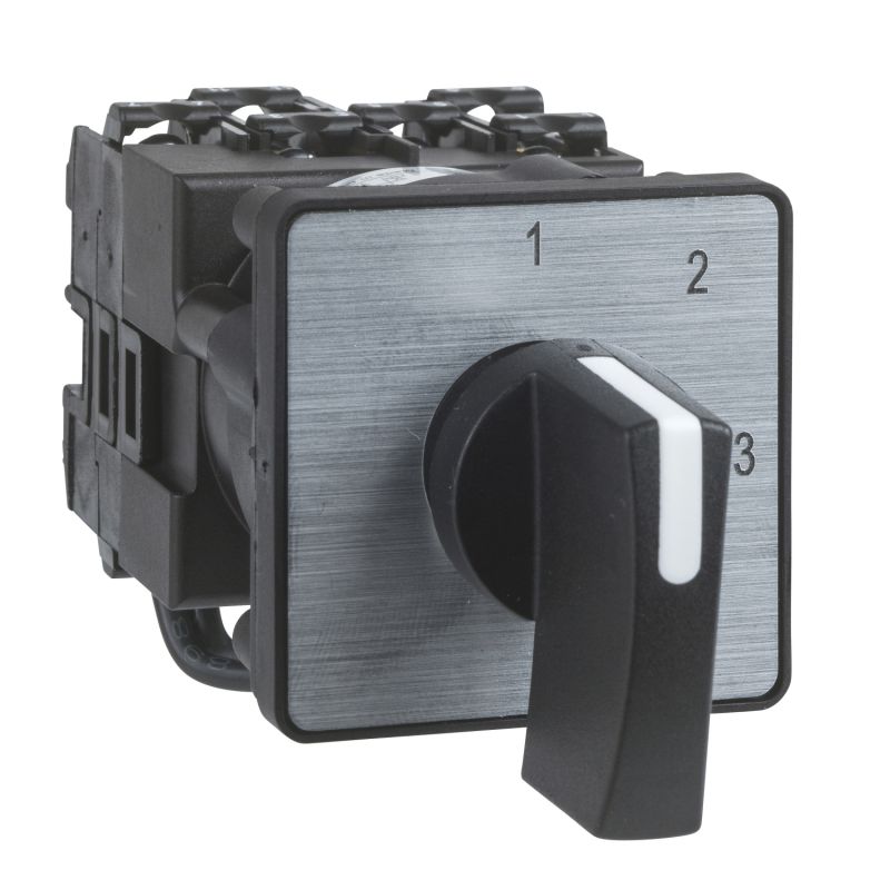 cam voltmeter switch - 3L - 45° - 12 A - screw mounting