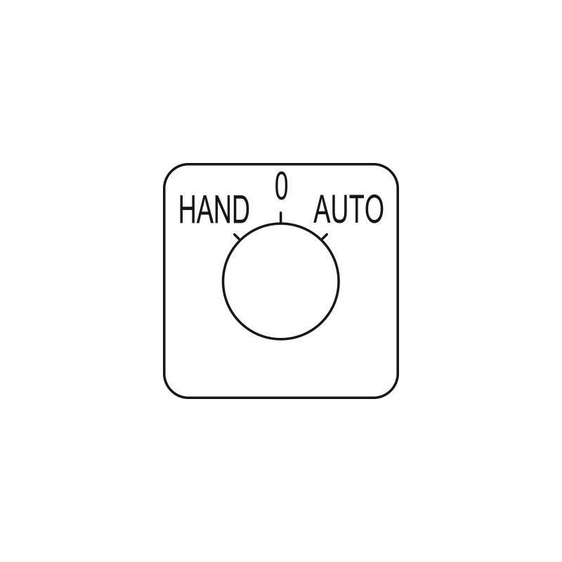 legend for cam switch HAND-O-AUTO - 45 x 45 mm