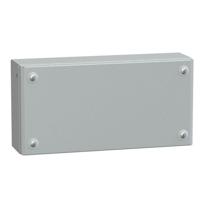 Metal industrial box plain door H150xW300xD80 IP66 IK10 RAL 7035