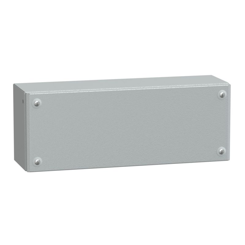 Metal industrial box plain door H150xW400xD120 IP66 IK10 RAL 7035