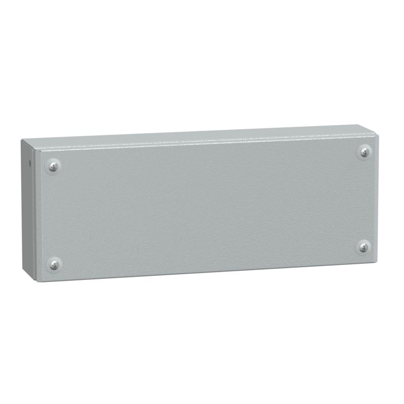 Metal industrial box plain door H150xW400xD80 IP66 IK10 RAL 7035