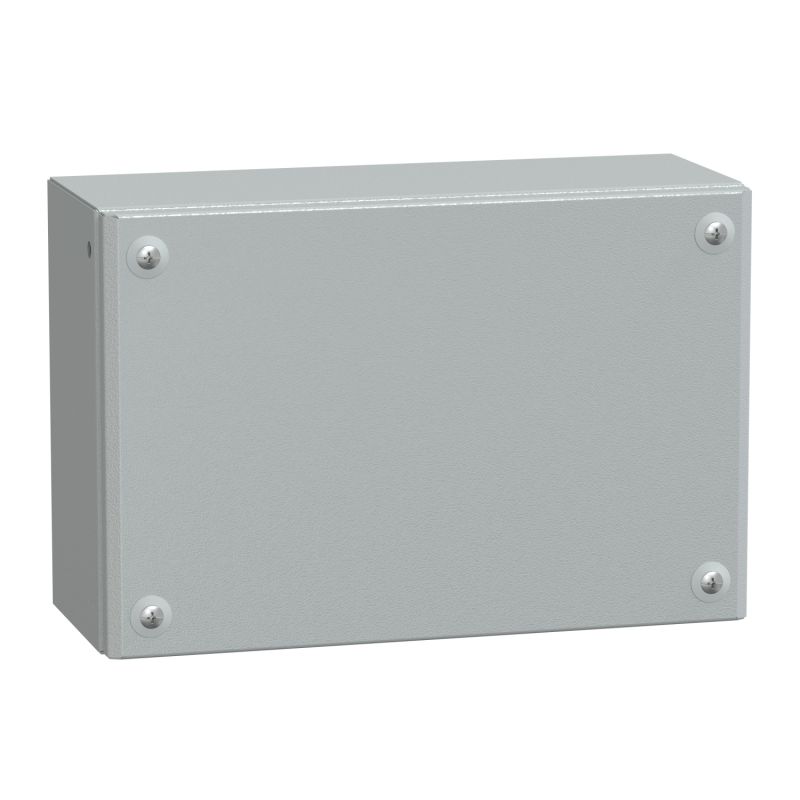 Metal industrial box plain door H200xW300xD120 IP66 IK10 RAL 7035