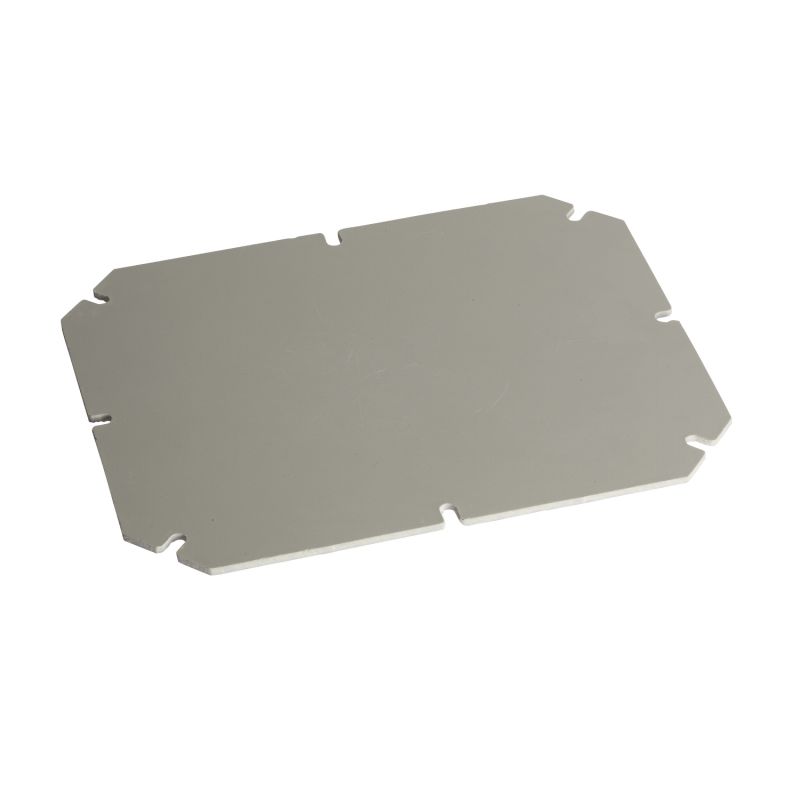 Mounting plate in galvanized steel, thickness 15 mm For boxes of H225W175 mm