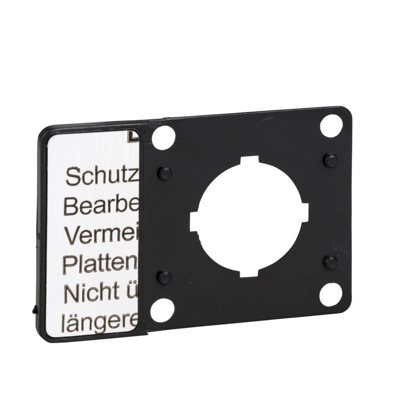 legend holder with blank legend plate - for front plate 45 x 45 mm