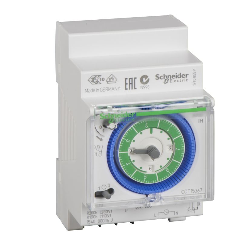 Acti 9 - IH - mechanical time switch - 7 days - 200 h memory