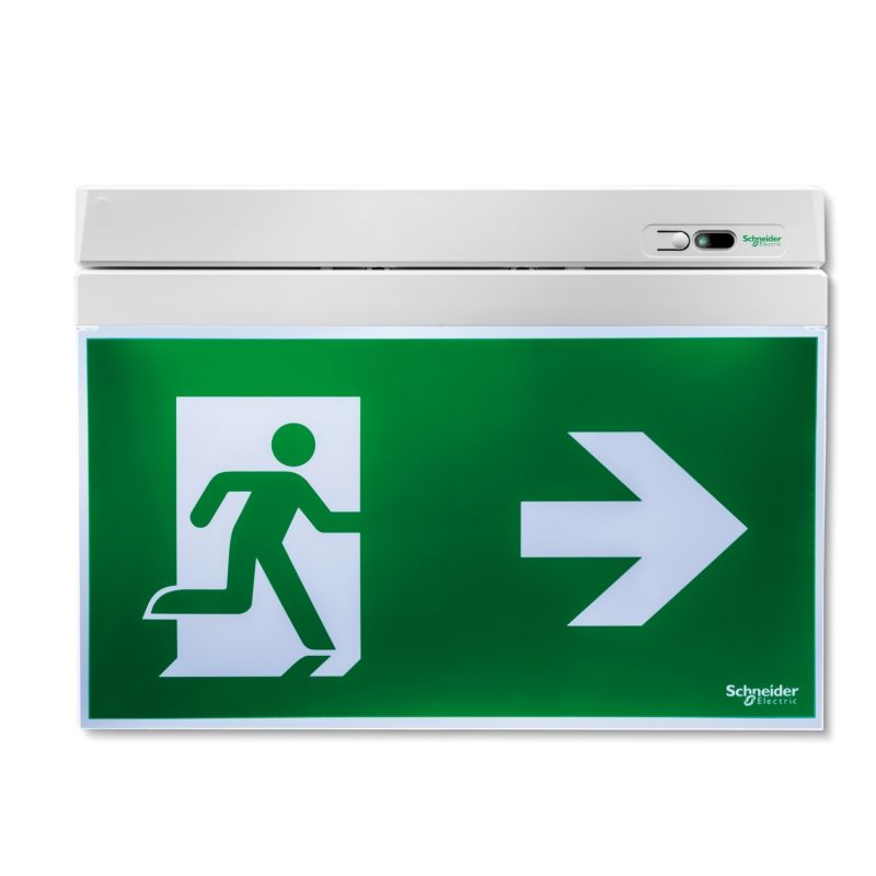 Emergency exit sign, Exiway Smartexit Activa, self-diagnostics, maintained, 24 m, 1 h 30 m