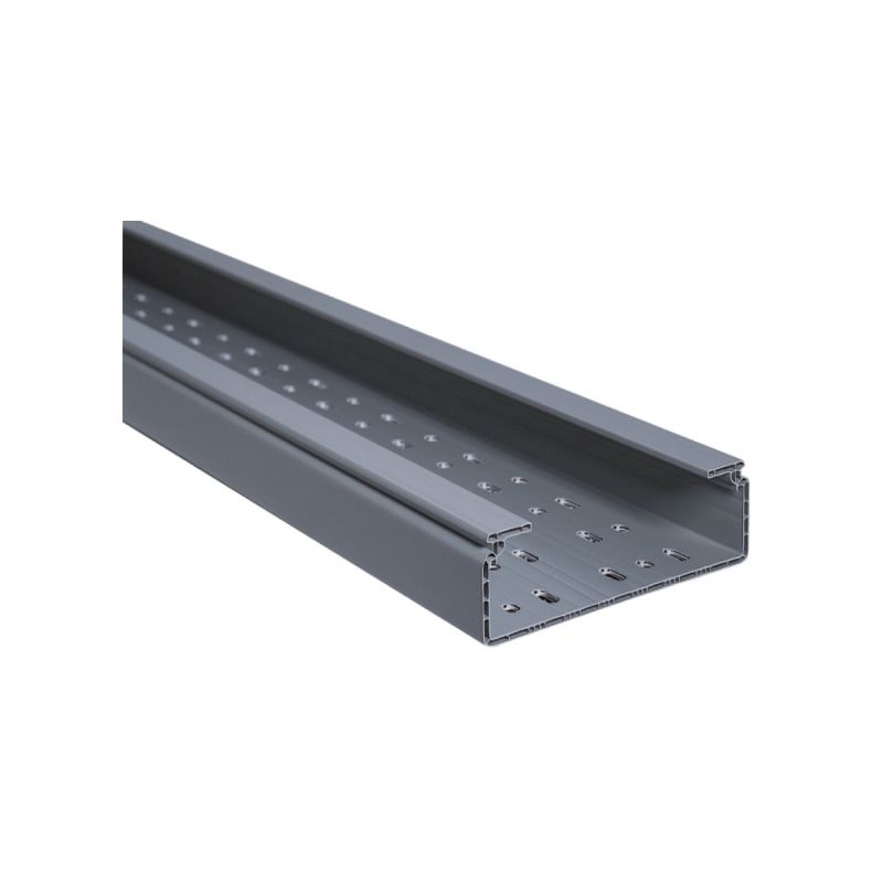 Polinorma - cable tray - perforated - 100x400 mm - grey