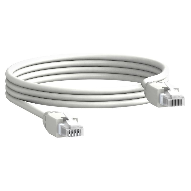 network cord - 2 x RJ45 male - L = 0.3 m - set of 10
