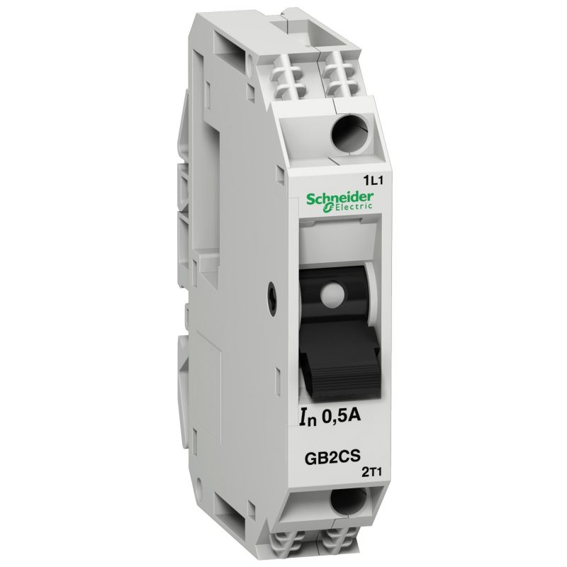 Thermal magnetic circuit breaker, TeSys GB2, 1P, 1 A, Icu 1.5 kA@240 V, low magnetic tripping level