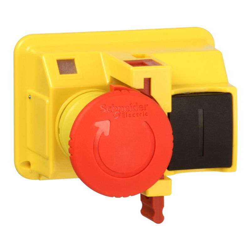 botão de retenção Ø 40 mm – rodar para desencravar, com consignação - vermelho