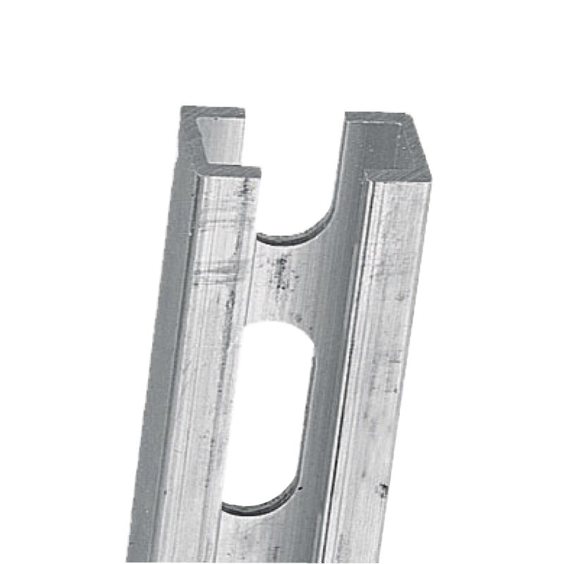 Vertical aluminium rail, length: 3m. Packaging unit: 10.