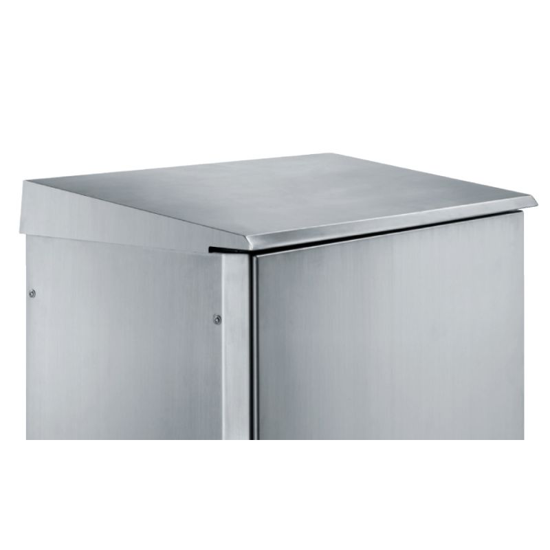 Stainless canopy 304L, Scotch Brite® finish, for enclosures W600xD400 mm.