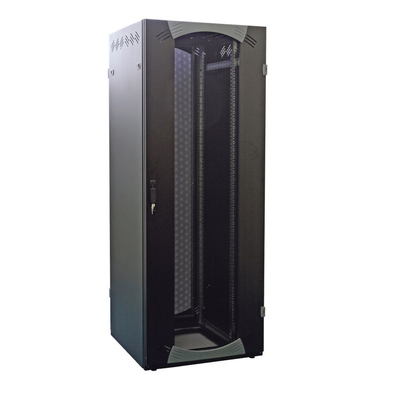 Floor-Standing Server Rack 24U W800D800 Fixed 19' Perf. Door R9011