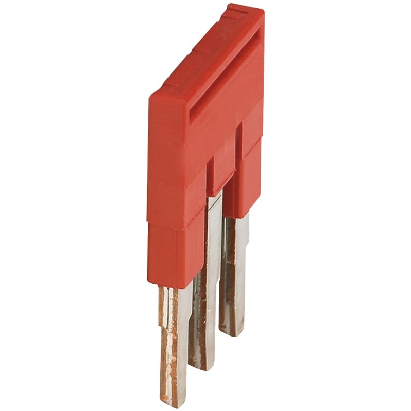 PLUG-IN BRIDGE, 3POINTS FOR 2,5MM² TERMINAL BLOCKS, RED
