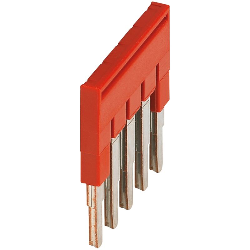 PLUG-IN BRIDGE, 5POINTS FOR 2,5MM² TERMINAL BLOCKS, RED