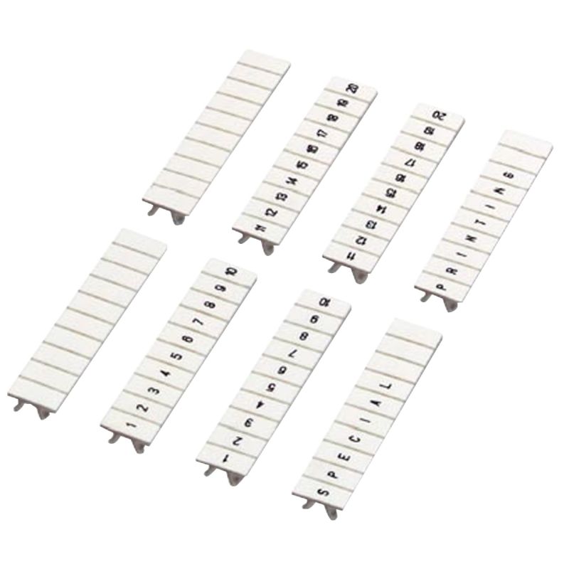 CLIP IN MARKING STRIP, 5MM, 10 STRIPS, PRINTED CHARACTERS L1,L2,L3, N