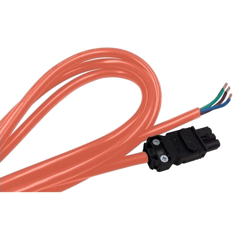 Orange Power cable 3m (118,11') long for UL Multi-fixing LED lamps