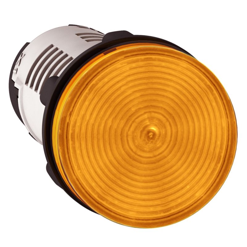 Monolithic pilot light, plastic, orange, Ø22, integral LED, 230…240 V AC