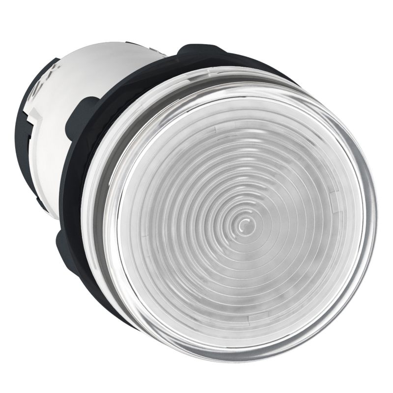 Monolithic pilot light, plastic, clear, Ø22, plain lens for BA9s bulb, = 250 V
