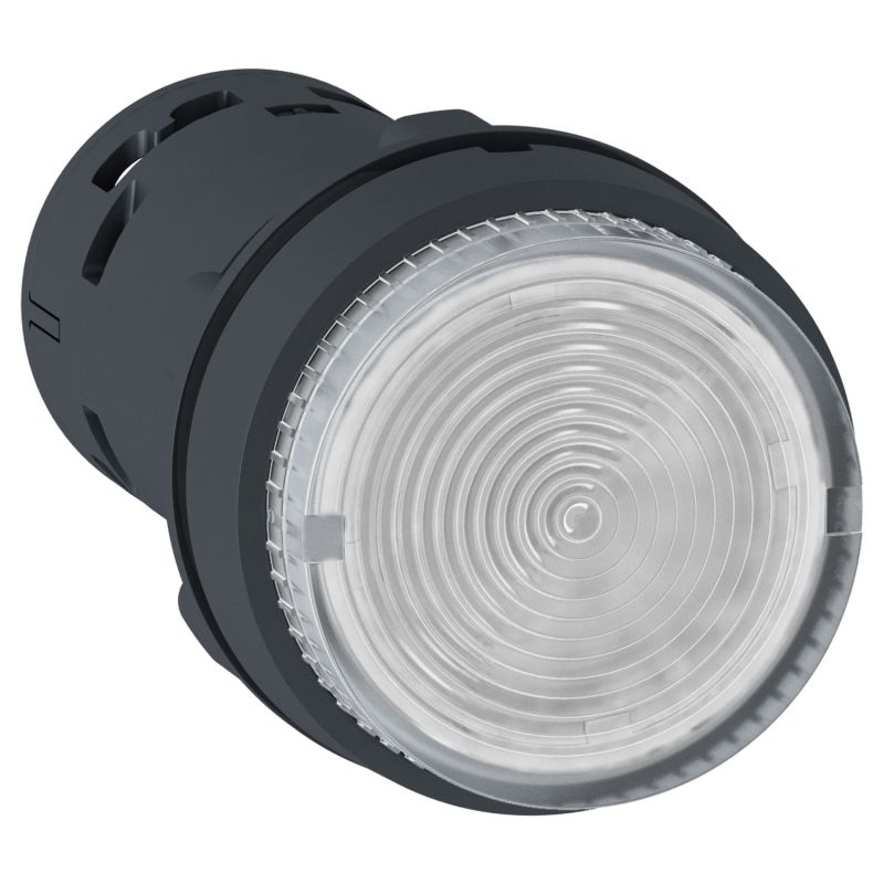 Monolithic illuminated push button, plastic, clear, Ø22, integral LED, spring return, 110...120 V AC, 1 NO