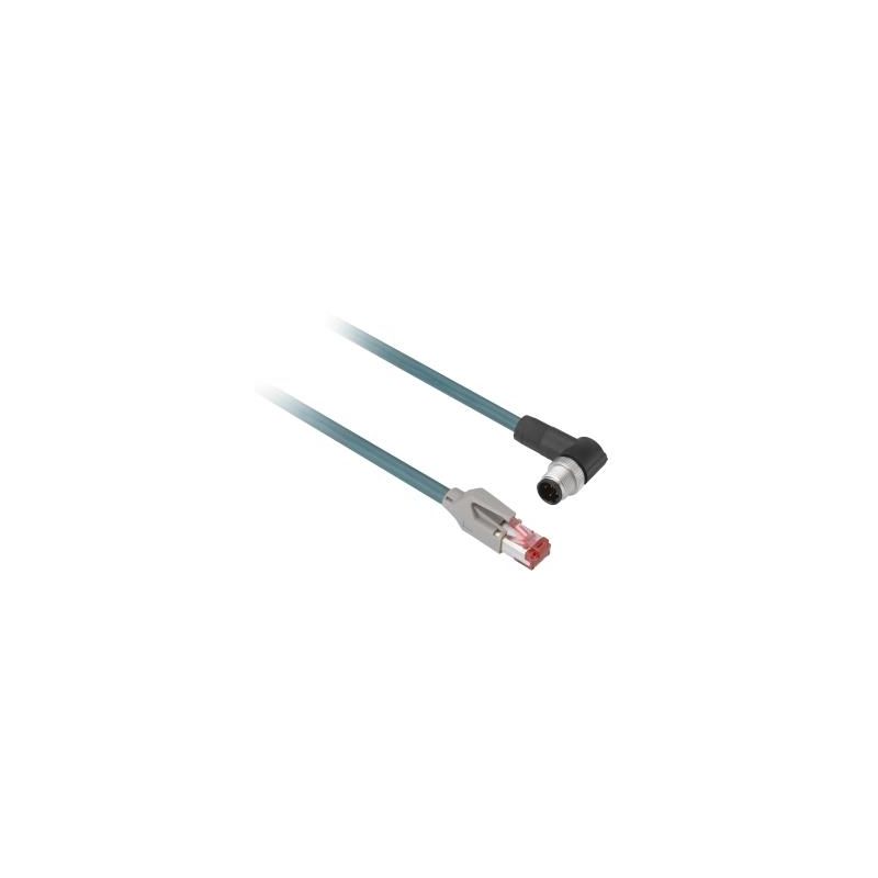 Ethernet copper cable, Radio frequency identification XG, Jumper M12/RJ45 straight/elbowed shielded 10 m