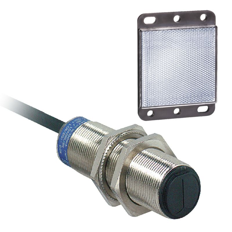 sensor fotoeléctrico - objecto - Sn = 4 m - NA ou NF - cabo de 2m