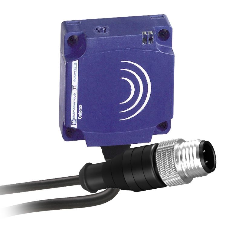 sensor indutivo XS8 40x40x15 - PBT – Sn 15/25 mm - 24..240 VCA/CC - 1/2' 0,15 m