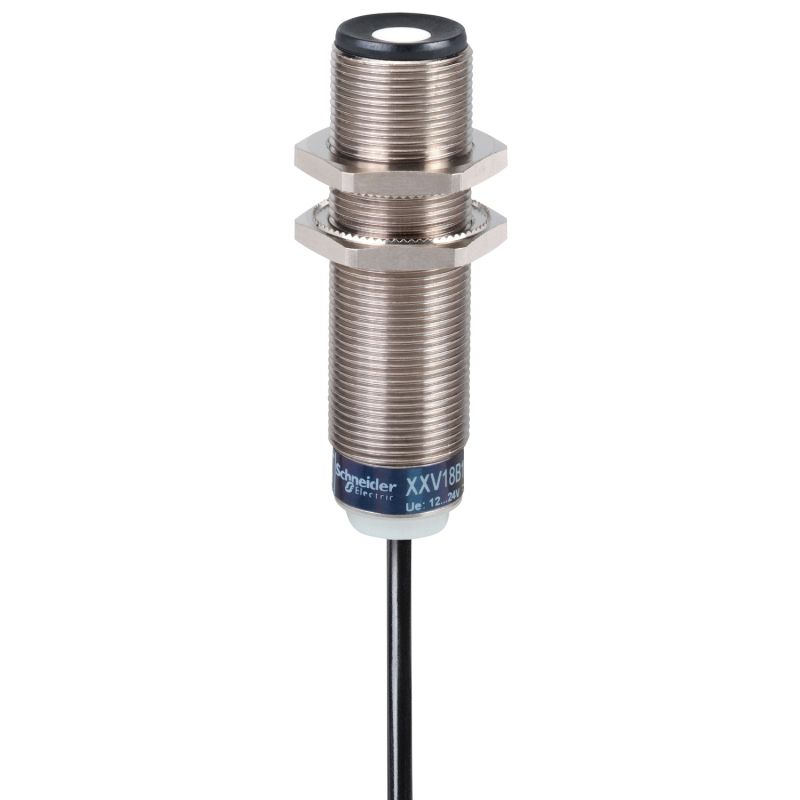 Ultrasonic sensor - M18 metal - Sn 50mm - NPN NO - cable 2m