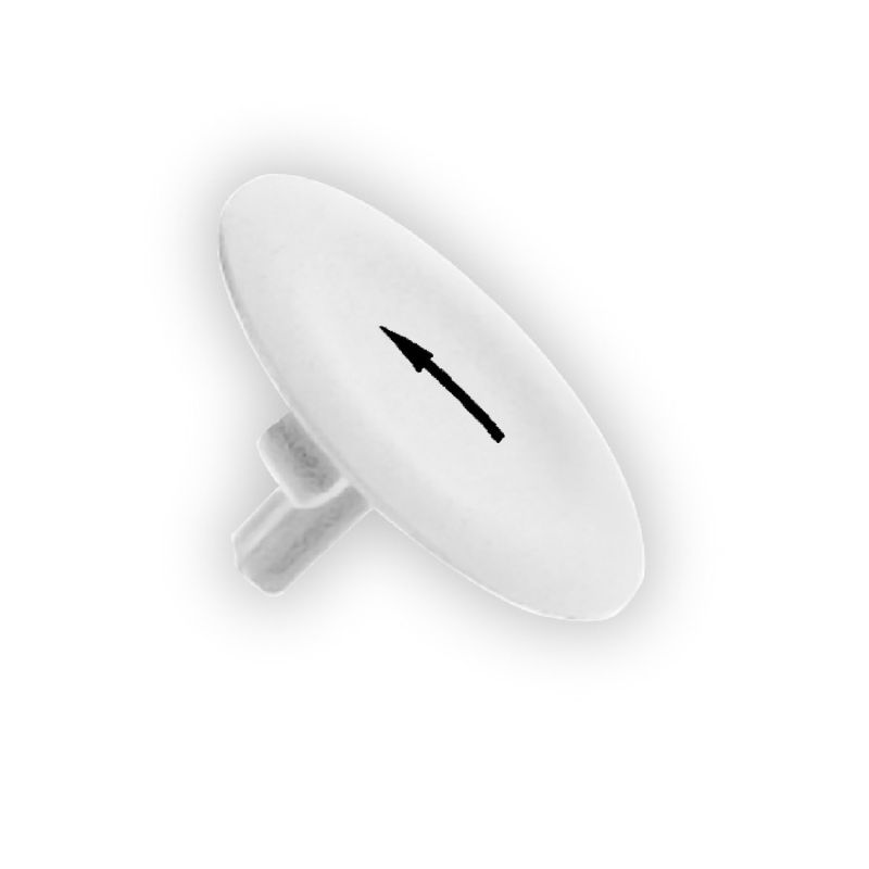 cápsula branca - Ø 22 - com marcação 'seta'