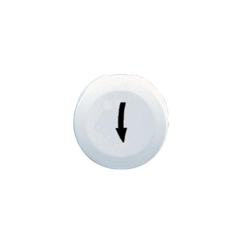 Harmony XB6, white cap marked down arrow for circular non illuminated pushbutton Ø 16