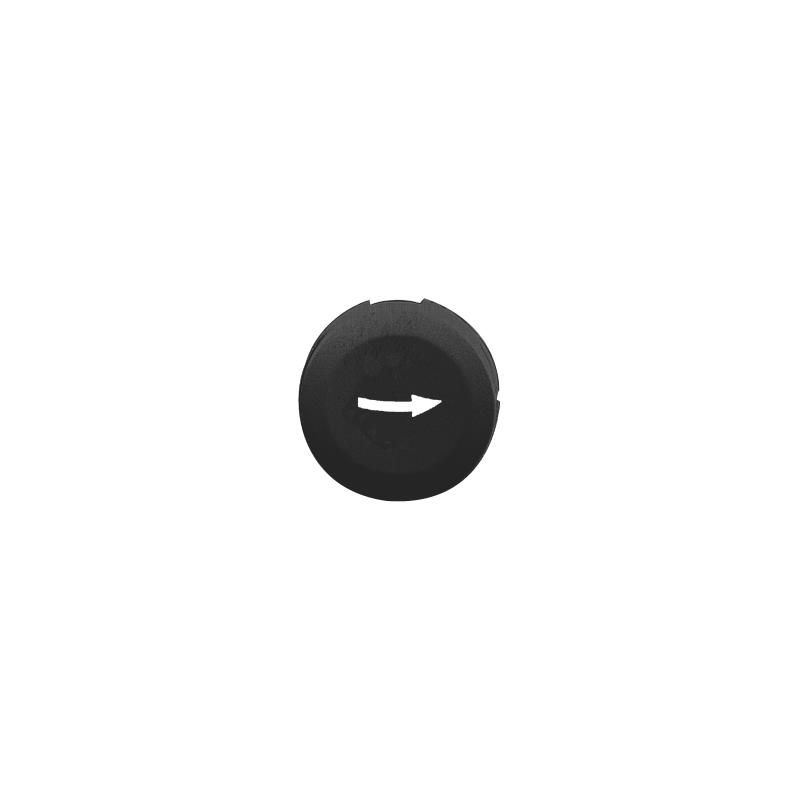 Harmony XB6, black cap marked right arrow for circular non illuminated pushbutton Ø 16