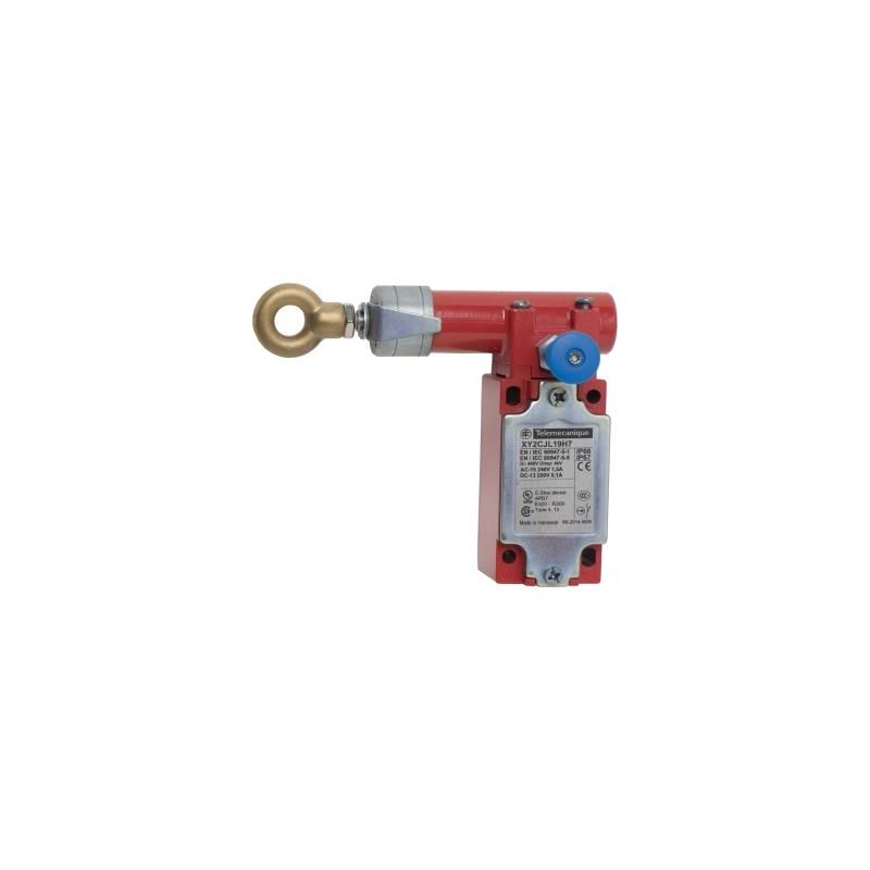 Latching emergency stop rope pull switch, Telemecanique rope pull switches XY2C, e XY2CJ, left side, 2NC+1 NO, 1/2' NPT