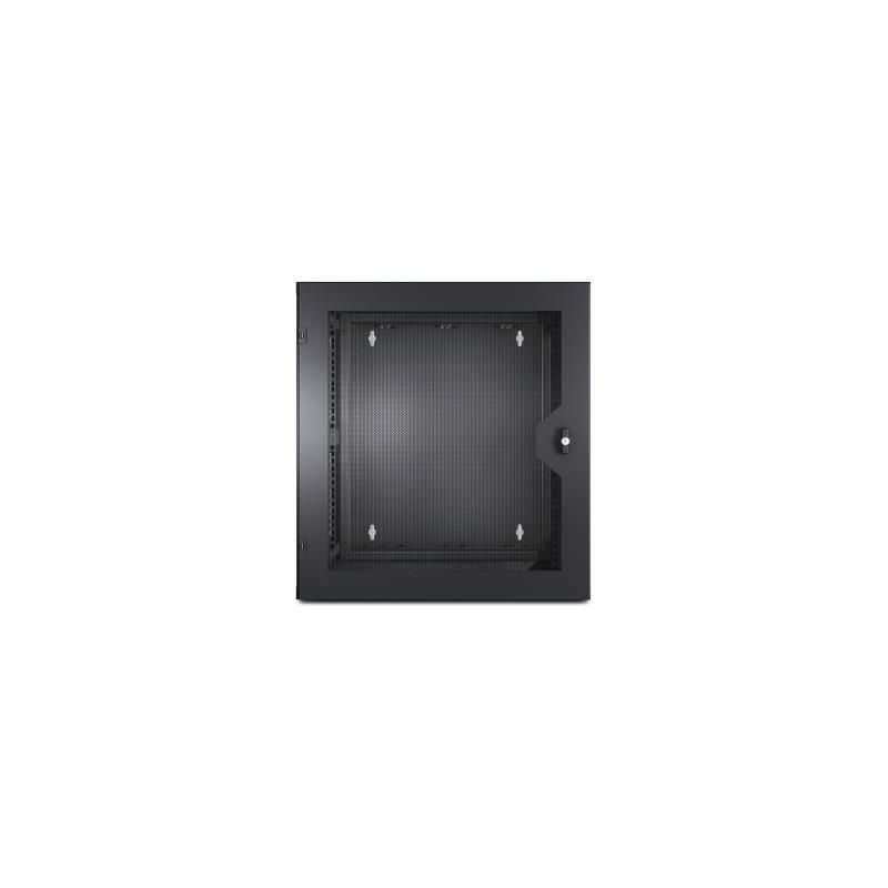 NetShelter WX 13U c/Orifício Roscado, Porta Dianteira Ventilada em Guia de Montagem Vertical, em Preto