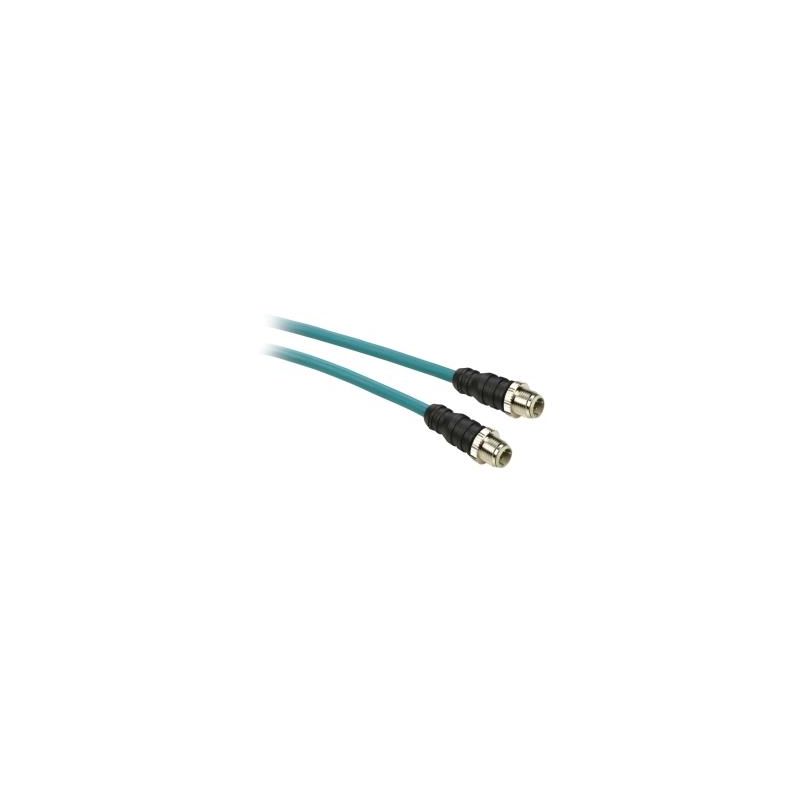 Cabo Ethernet ConneXium – conector M12 – conector M12- IP67 - 1 m