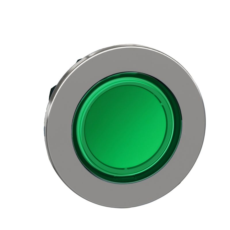 flush mounted green pilot light head for integral LED