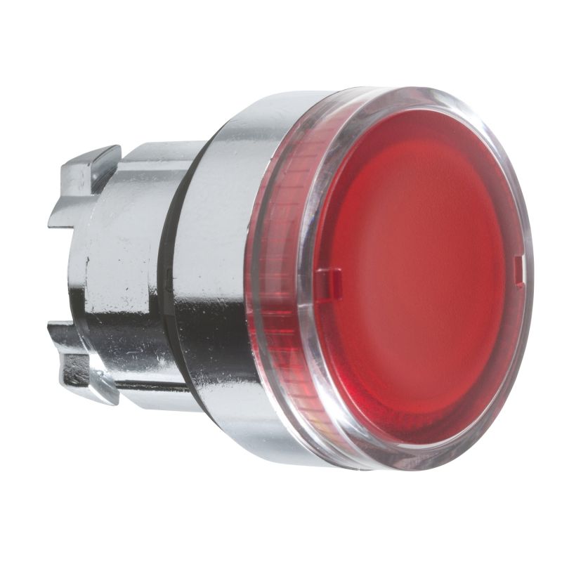 cabeça de botão de pressão iluminada - Ø 22 - vermelha