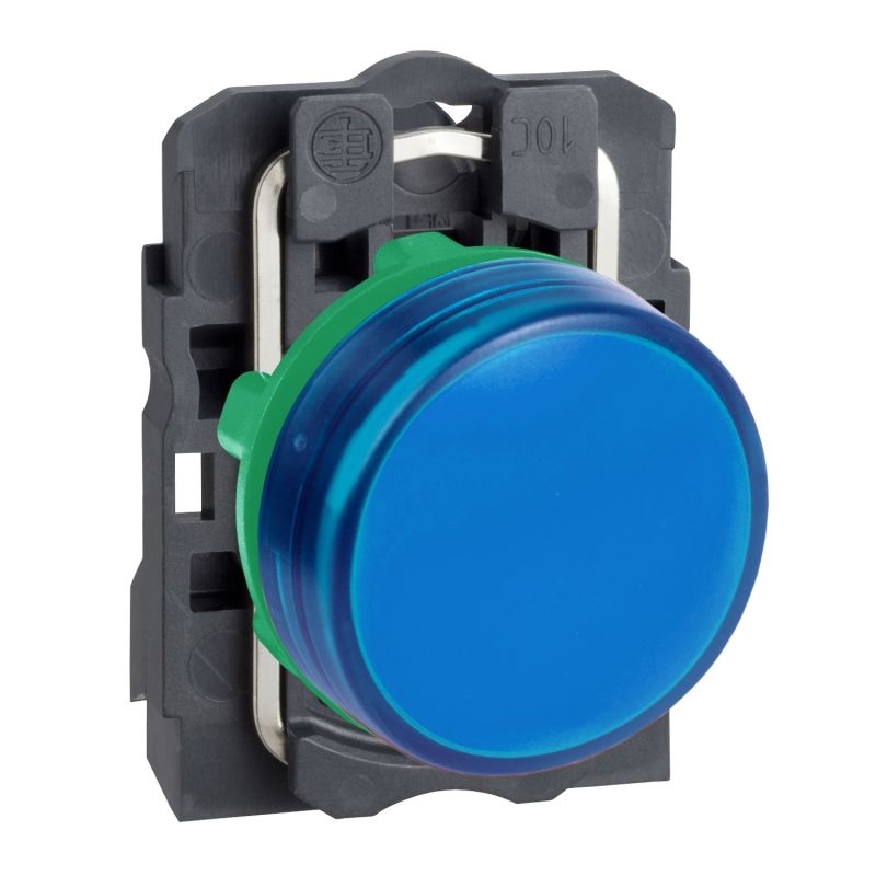 sinalizador led - azul 24vca/cc c/ aro fix plástico