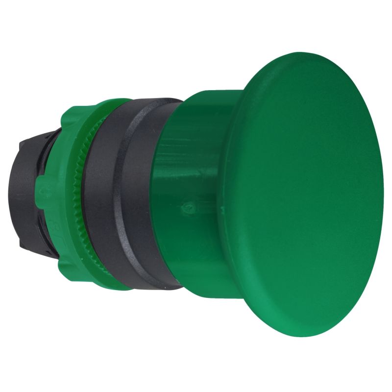 cabeça de botão pressão Ø 22 - verde - cogumelo de Ø 40 mm