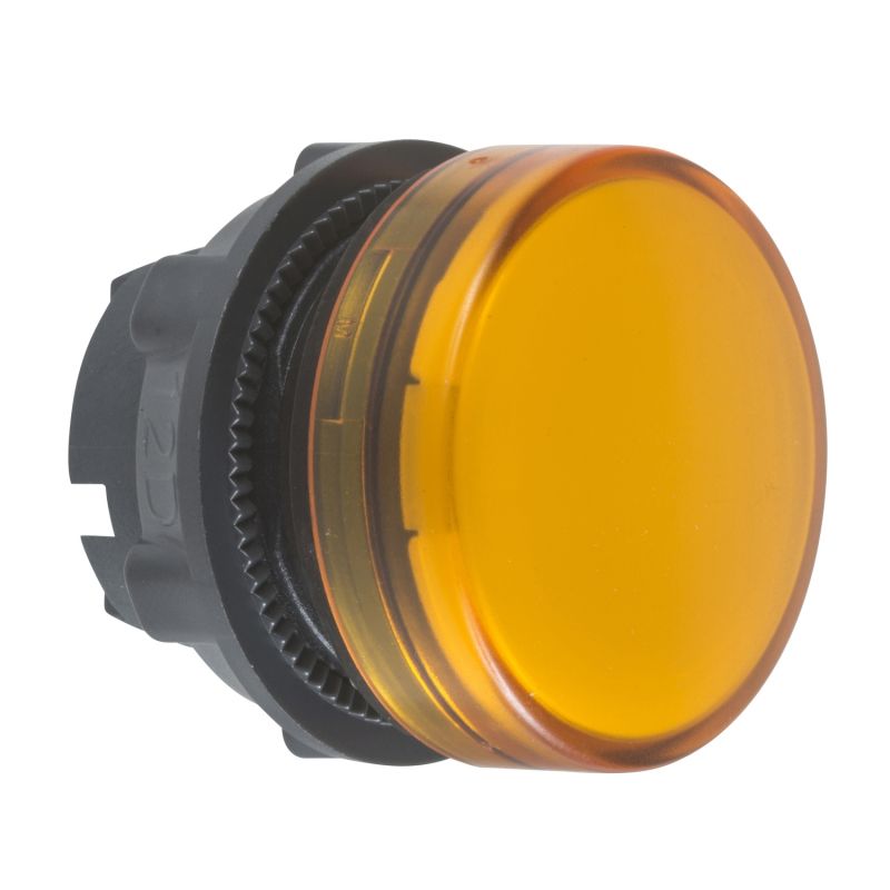 cabeça sinalizadora - Ø 22 - redonda - lente simples amarela