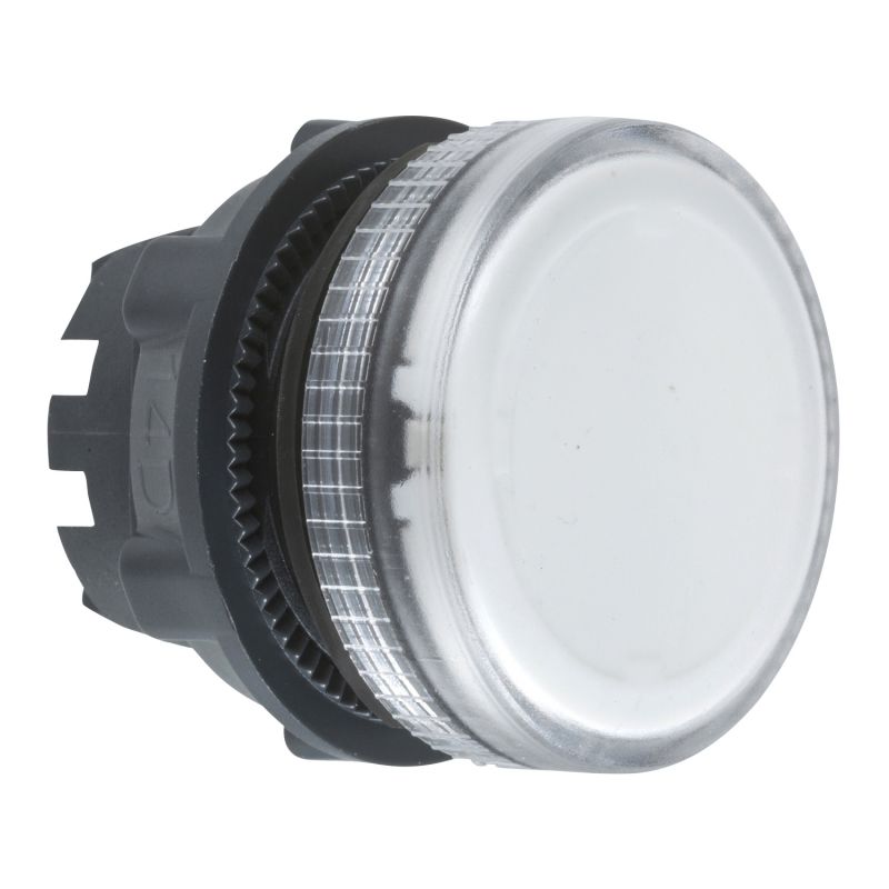 cabeça sinalizadora - Ø 22- redonda - lente simples transparente