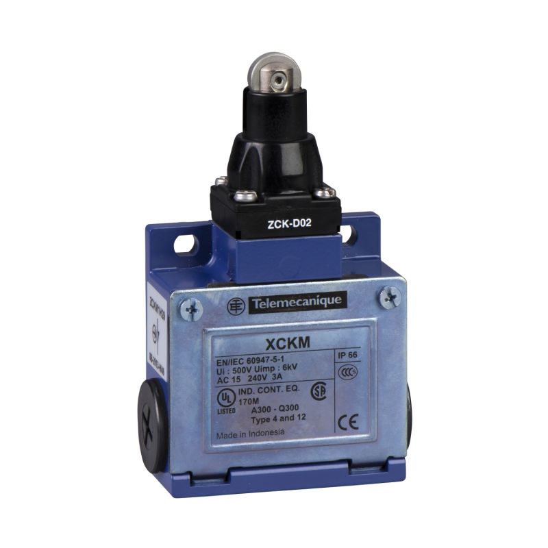 limit switch XCKM - steel roller plunger - 1NC+1NO - snap action - Pg11