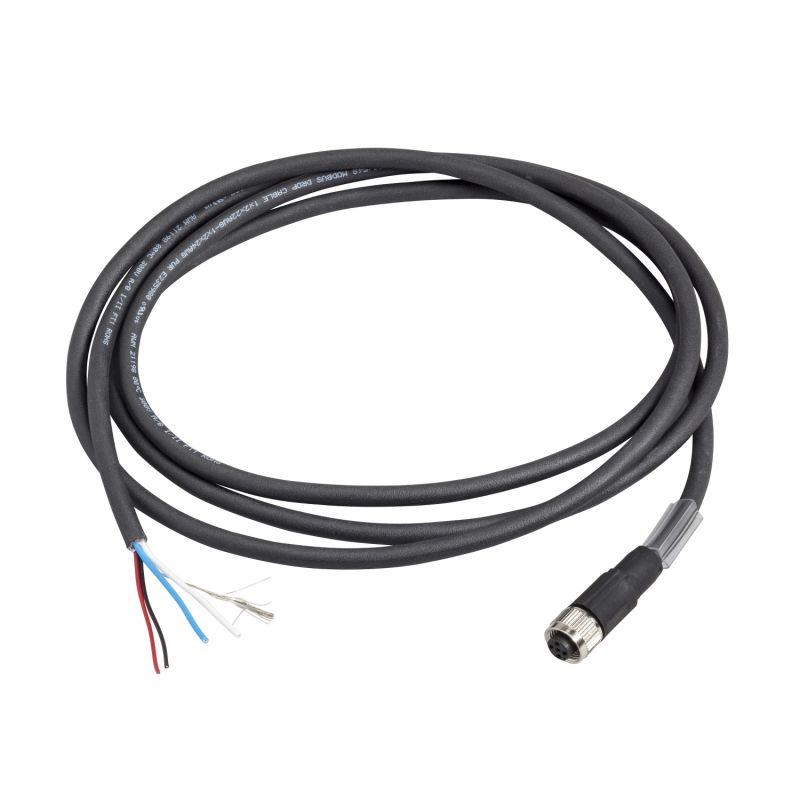 CANopen bus connection cable - angled - M12-A female-wire - 10m