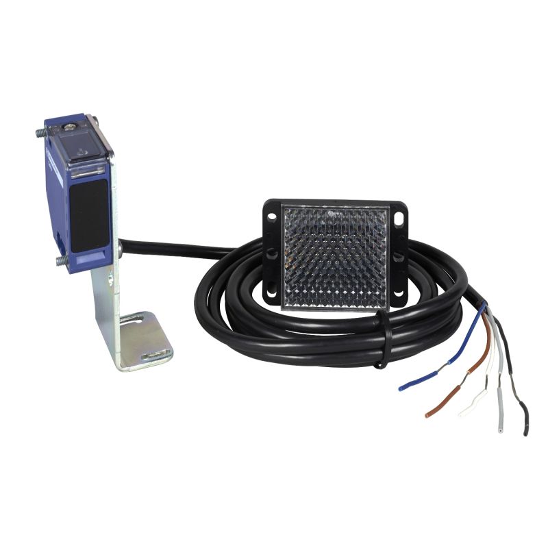 photo-electric sensor - XUK - reflex - kit - Sn 7m - 24..240VAC/DC - cable 2m