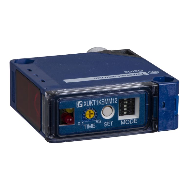 sensor fotoeléctrico - objecto transp. - Sn 1,5 m - NO ou NC - conector M12