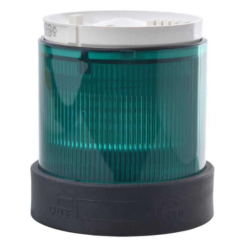 Harmony XVB, Illuminated unit for modular tower lights, plastic, green, Ø70, steady, light diffuser, 24 V AC/DC