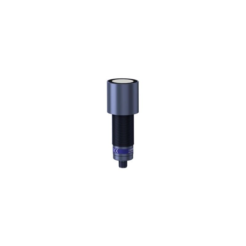 Ultrasonic sensor, plastic, cylindrical M30, straight, 8 m, 0…10 V+PNP